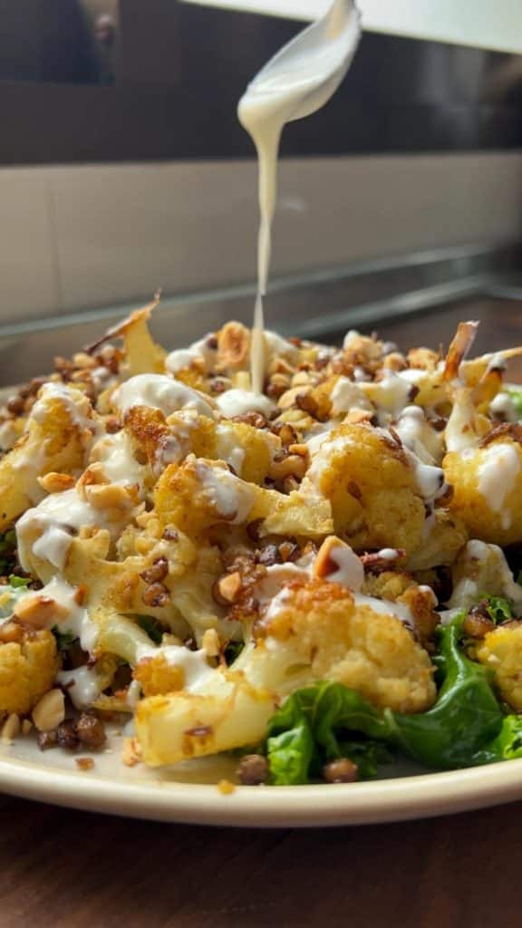 Ensalada de coliflor al horno