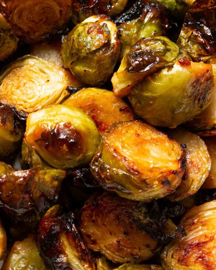coles de bruselas caramelizadas